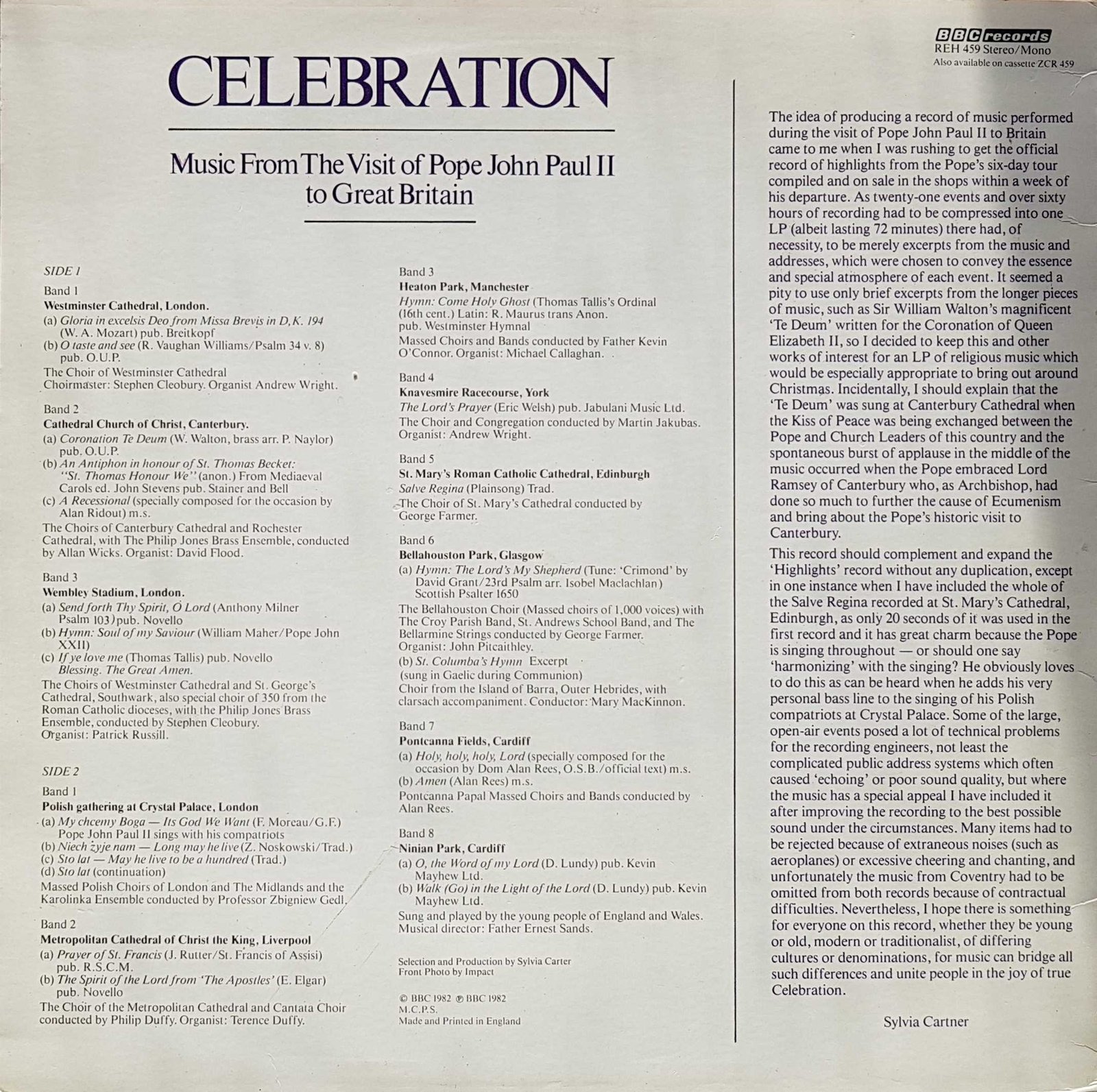 Back cover of REH 459